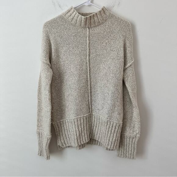 Smartwool Women's Bell Meadow Wool Sweater Heathered Cream Texture Small - Picture 2 of 6